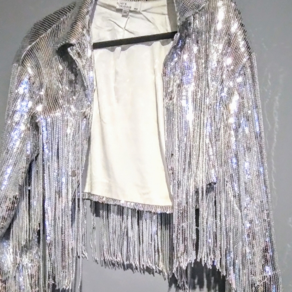 Sequence fringed jacket